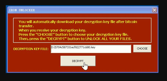 remove Iron Unlocker ransomware