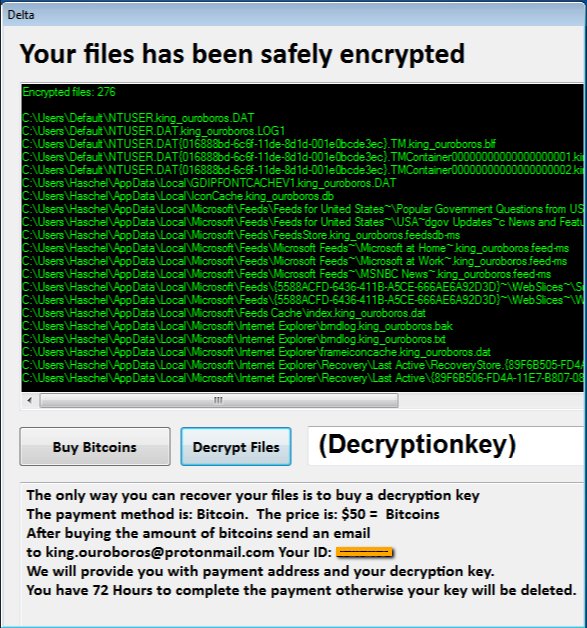 remove KingOuroboros ransomware