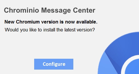 remove Chrominio Message Center pop-up
