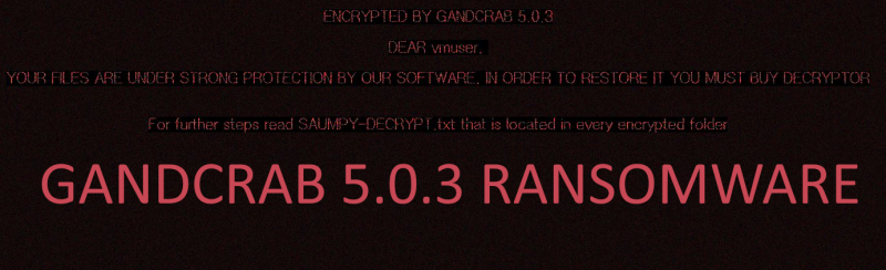 remove GANDCRAB 5.0.3 ransomware