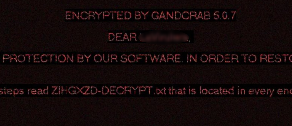 remove GANDCRAB 5.0.7 ransomware