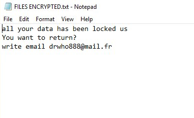 remove drwho888@mail.fr Ransomware