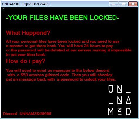 remove UNNAM3D ransomware