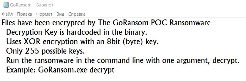 remove GoRansom POC ransomware