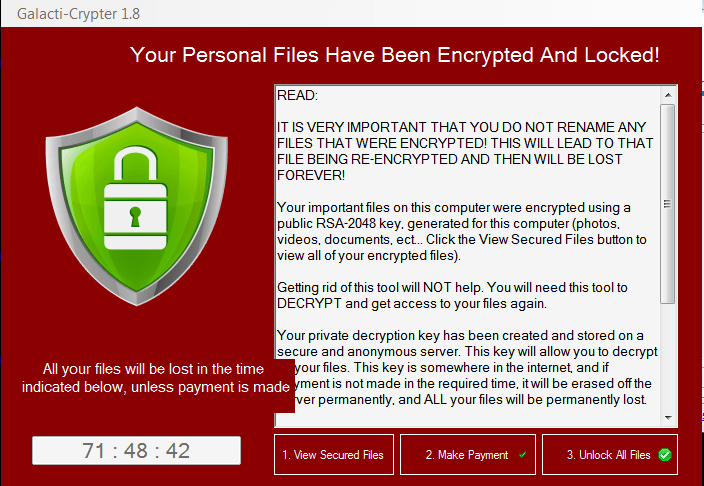 remove Galacti-Crypter ransomware