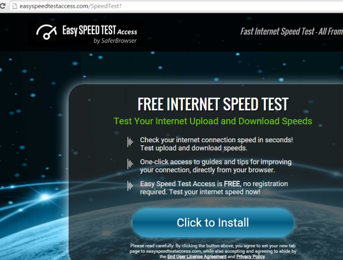 How to remove Easy Speed Test Access