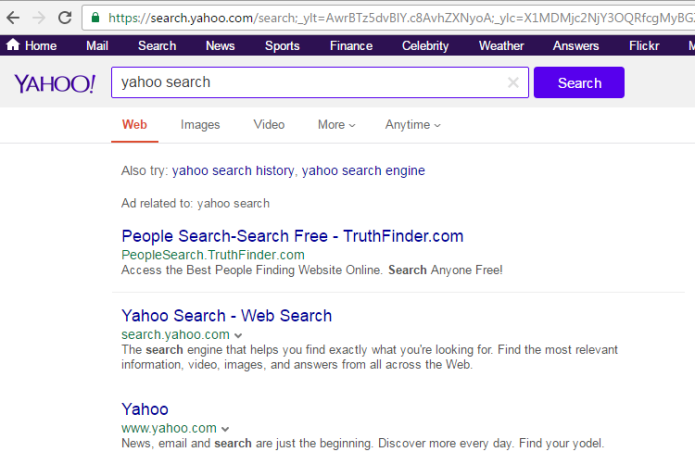 How to remove Search.yahoo.com redirect