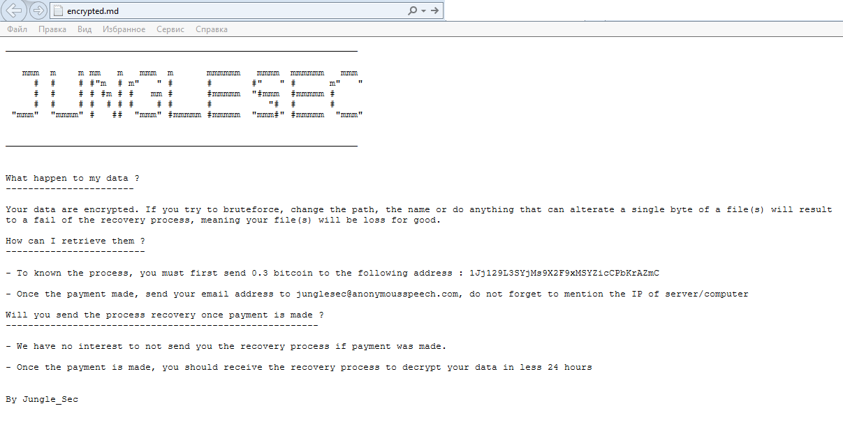 How to remove JungleSec ransomware and decrypt .jungle@anonymousspechcom files