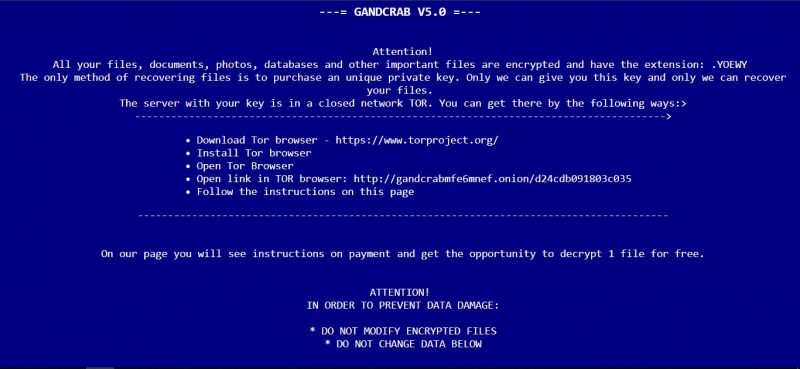 How to remove GANDCRAB V5.0 ransomware and decrypt files