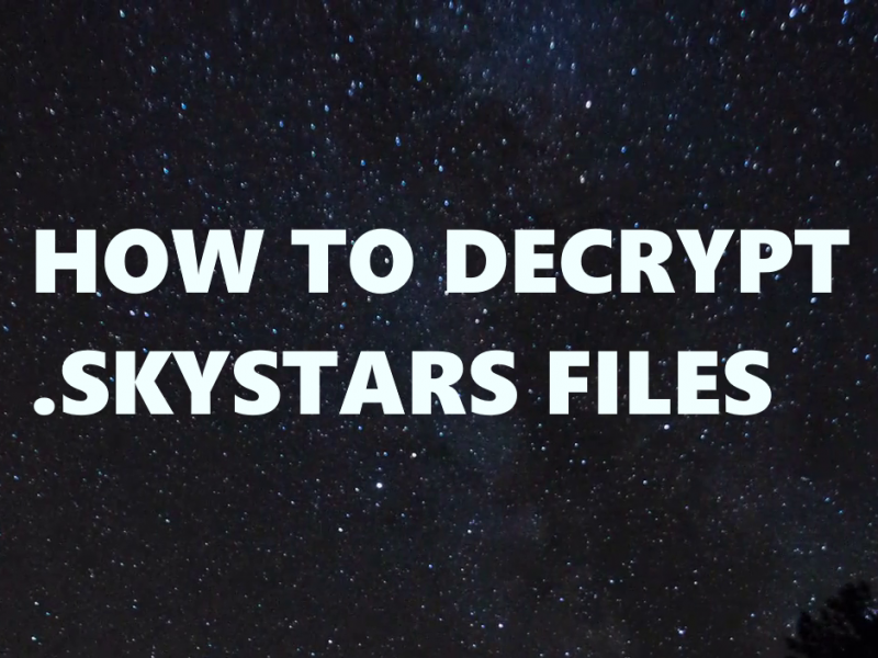 How to remove SkyStars Ransomware and decrypt .SKYSTARS files