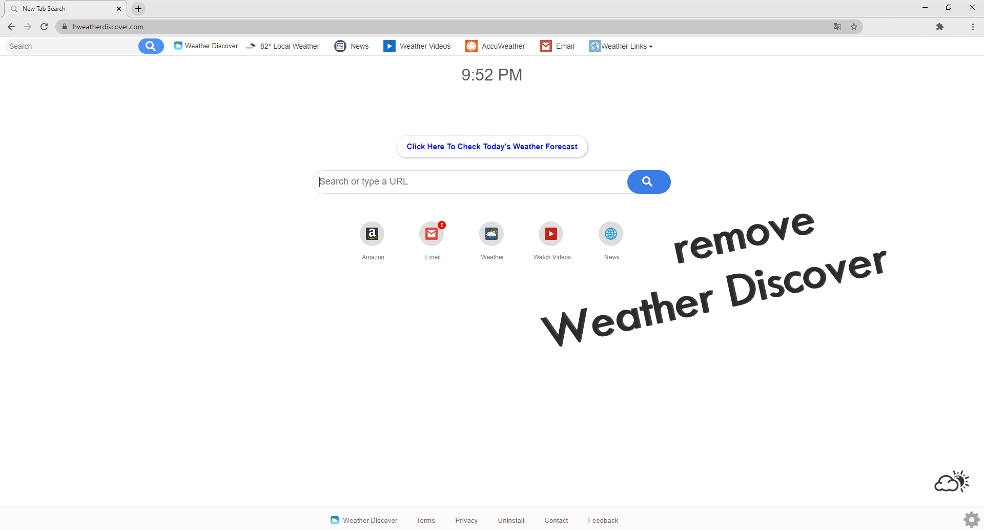 How to remove Weather Discover