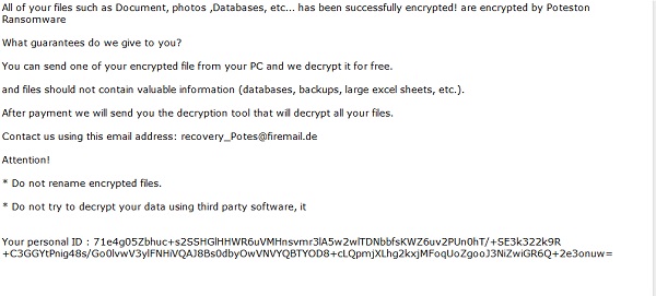 poteston ransomware