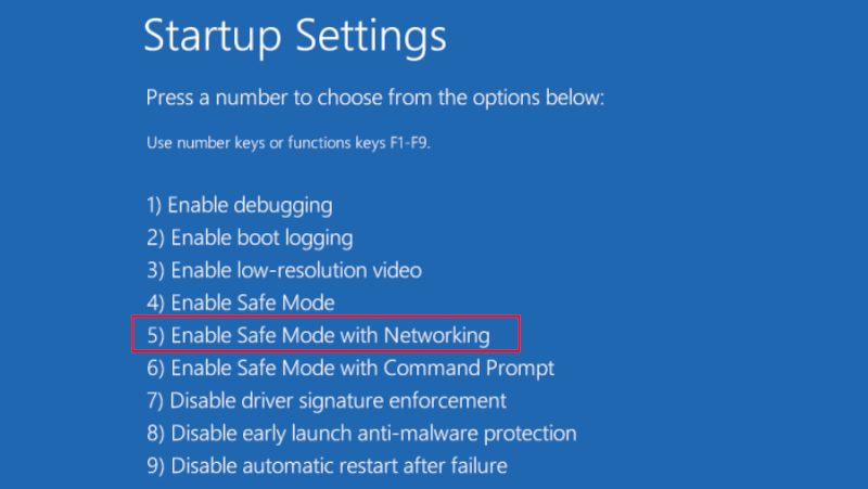 safe mode with networking