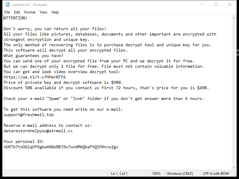 lkfr ransomware ransom note