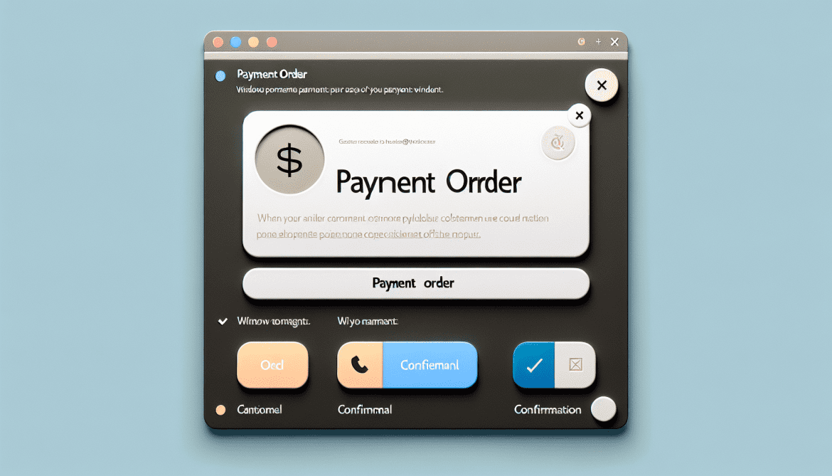 How to remove Payment Order pop-ups