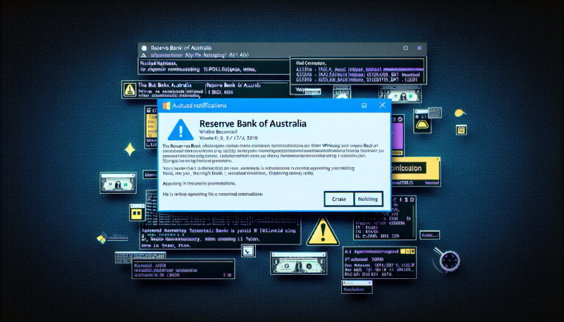 a fake notification from reserve bank of australia ads
