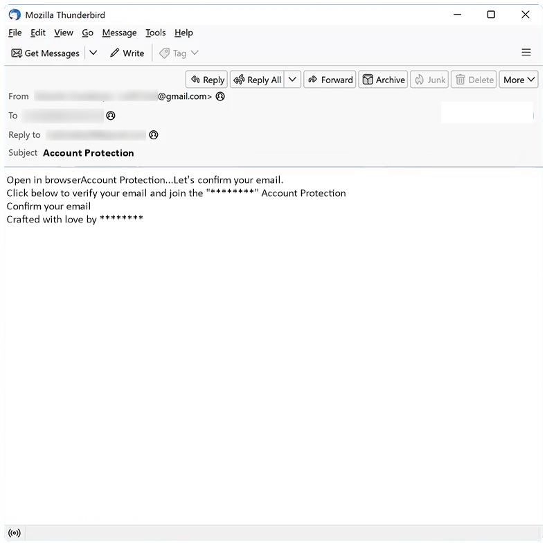 account protection email spam
