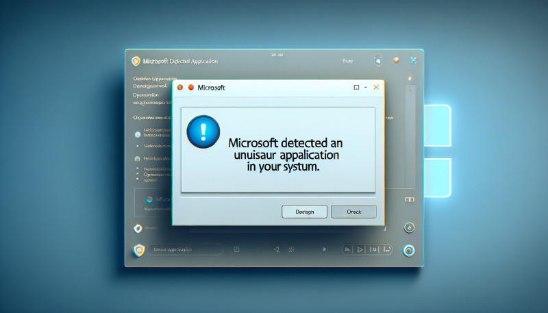 microsoft detected a unusual application in your system ads