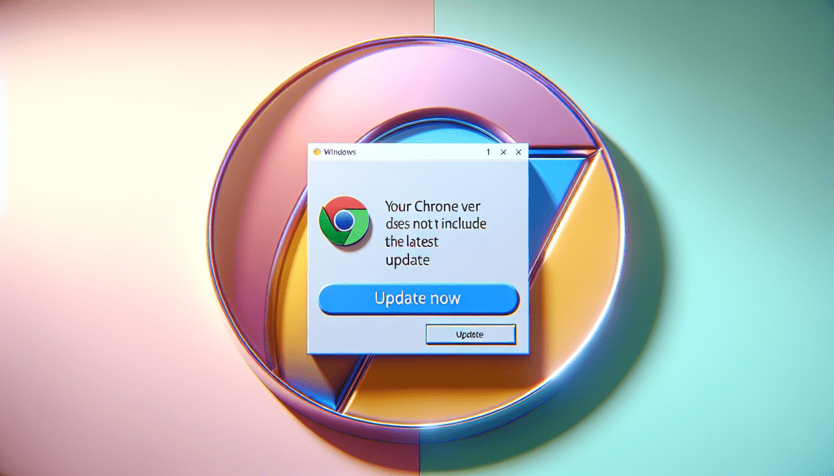 How to remove Your Chrome Version Does Not Include The Latest Update pop-ups